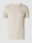 Polo Ralph Lauren Slim Fit T-Shirt mit Logo-Stitching in Mittelgrau, G...