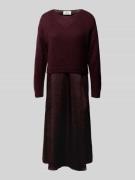 ROBE LÉGÈRE Maxikleid im Double-Layer-Look in Bordeaux, Größe 46