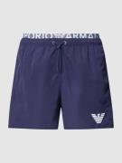 Emporio Armani Badehose mit elastischem Logo-Bund Modell 'Double' in D...