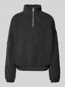 Pegador Sweatshirt mit Stehkragen in Anthrazit, Größe S