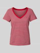 Levi's® T-Shirt mit V-Ausschnitt in Rot, Größe L