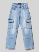 Blue Effect Regular Fit Jeans mit Cargotaschen in Hellblau, Größe 140