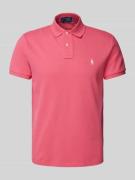 Polo Ralph Lauren Poloshirt mit Label-Stitching in Pink, Größe L