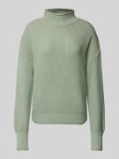 QS Strickpullover mit Stehkragen in Hellgruen, Größe S