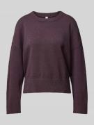 QS Strickpullover aus Viskose-Mix mit überschnittenen Schultern in Lil...