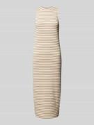 QS Midikleid mit Rundhalsausschnitt in Beige, Größe L