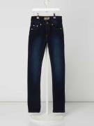 Blue Effect Stone Washed Skinny Fit Jeans in Jeansblau, Größe 170