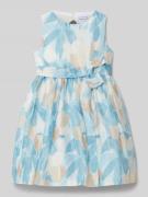 Mayoral Tailliertes Kleid aus Leinen-Mix in Bleu, Größe 104