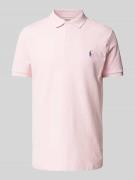 Polo Ralph Lauren Poloshirt mit Label-Stitching in Rosa, Größe L