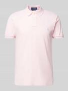 Polo Ralph Lauren Poloshirt mit Label-Stitching in Rosa, Größe L