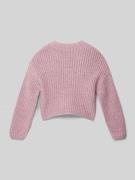 Mango Strickpullover mit Rundhalsausschnitt Modell 'Yasmin' in Rosa, G...