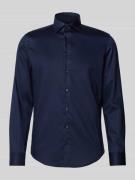 SEIDENSTICKER Slim Fit Businesshemd aus Feintwill in Marine, Größe 39