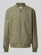 Lindbergh Bomberjacke mit Stehkragen in Oliv, Größe L