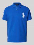 Polo Ralph Lauren Regular Fit Poloshirt mit Label-Stitching in Royal, ...