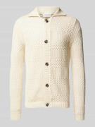 Lindbergh Cardigan mit Lochmuster Modell 'Crochet' in Offwhite, Größe ...