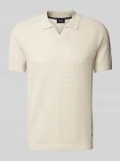 JOOP! Collection Regular Fit Poloshirt mit V-Ausschnitt in Offwhite, G...