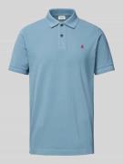 Replay Regular Fit Poloshirt mit Logo-Stitching in Royal, Größe L