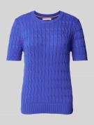 Tommy Hilfiger Regular Fit Strickpullover aus reiner Baumwolle in Roya...