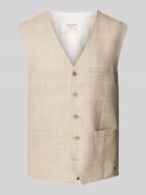Carl Gross Regular Fit Anzugweste aus hochwertigem Leinen-Mix Modell '...