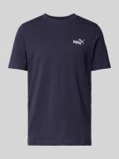 PUMA PERFORMANCE T-Shirt mit Label-Stitching in Dunkelblau, Größe L