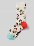 Happy Socks Socken mit Stretch-Anteil Modell 'Rooster' in Weiss, Größe...