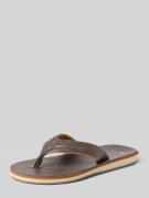 Quiksilver Slides mit Label-Detail Modell 'CARVER' in Dunkelbraun, Grö...