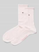 Tommy Hilfiger Socken mit Logo-Print im 2er-Pack in Rosa, Größe 39-42