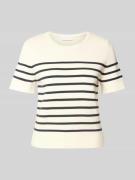 Rich & Royal Strickshirt mit Rundhalsausschnitt in Offwhite, Größe XL