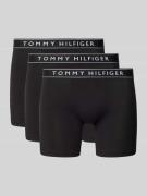 Tommy Hilfiger Trunks mit elastischem Label-Bund im 3er-Pack in Black,...