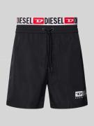 Diesel Badehose mit elastischem Bund Modell 'VISPER' in Black, Größe L