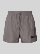 Diesel Badehose mit Label-Print Modell 'KEN' in Dunkelgrau, Größe M