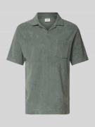 Hartford Regular Fit Poloshirt mit Brusttasche in Oliv, Größe M