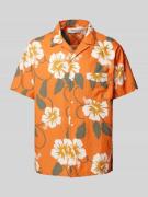 Replay Regular Fit Freizeithemd mit Resortkragen in Orange, Größe L