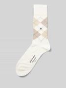 Burlington Socken mit Label-Applikation Modell 'MANCHESTER' in Offwhit...