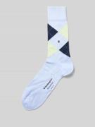 Burlington Socken mit Label-Applikation Modell 'MANCHESTER' in Bleu, G...