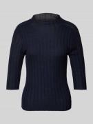 Lanius Strickpullover mit 3/4-Arm in Marine, Größe 34