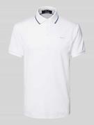 Polo Ralph Lauren Slim Fit Poloshirt mit Label-Patch in Weiss, Größe L