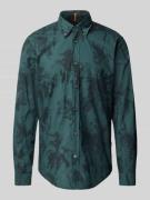 BOSS Orange Freizeithemd mit Knopfleiste Modell 'Rickert' in Dunkelgru...