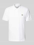 Lacoste Classic Fit Poloshirt mit Label-Badge in Weiss, Größe XXXL