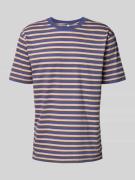Mazine T-Shirt mit Label-Detail in Blau Melange, Größe M