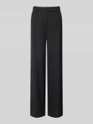 Luisa Cerano Wide Leg Stoffhose mit Gürtelschlaufen in Black, Größe 42