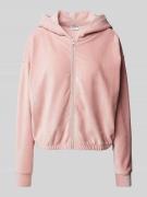 Jake*s Casual Oversized Sweatjacke mit Kapuze in Rosa, Größe S