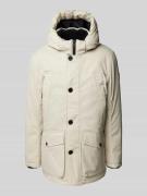 Tom Tailor Parka mit abnehmbarer Kapuze in Offwhite, Größe L