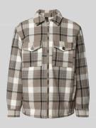 Tom Tailor Regular Fit Hemdjacke mit Teddyfell-Futter in Taupe, Größe ...