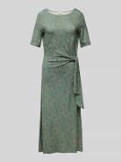 Milano Italy Midikleid mit Knotendetail in Dunkelgruen, Größe S