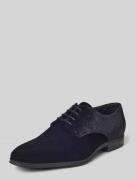 BOSS Lederderby mit Ziernaht Modell 'Theon' in Black, Größe 46