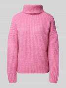 Fynch-Hatton Strickpullover mit Rollkragen in Pink, Größe S