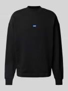 Hugo Blue Sweatshirt mit Stehkragen Modell 'Nedro' in Black, Größe M