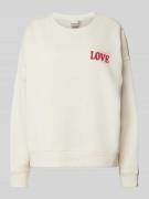ICHI Sweatshirt mit Motiv-Stitching Modell 'MERELLA' in Offwhite, Größ...