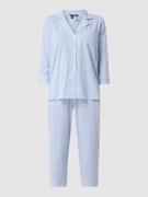 Lauren Ralph Lauren Pyjama mit Streifenmuster in Blau, Größe L